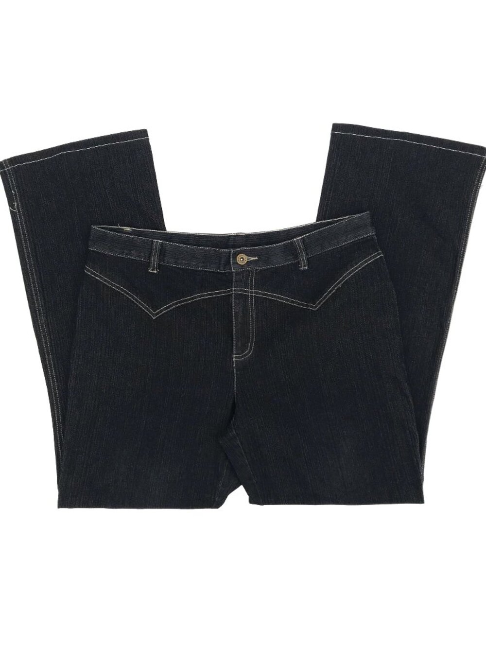 Kappahl Womens Bootcut Jeans 44 Black Cotton Blend Comfortable Stretch